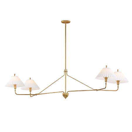 Maxim Lighting Kismet 4-Light Linear Pendant, Gold Leaf 18314SWGL